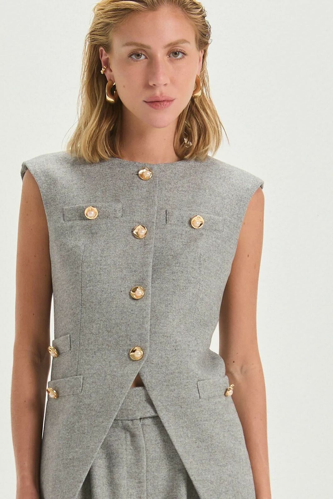 Imagem de Colete Maitê Medium Grey Melange Le Blog